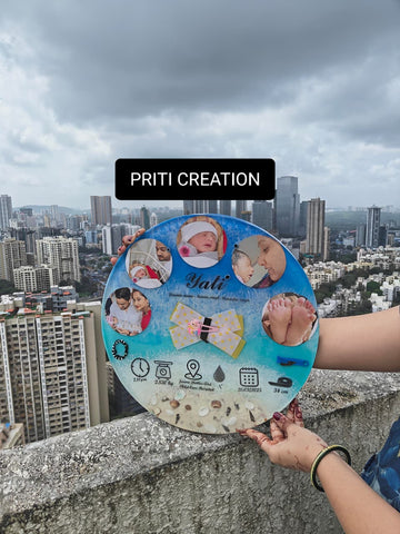 Custom Resin Baby Birth Details Plaque – Personalized Keepsake