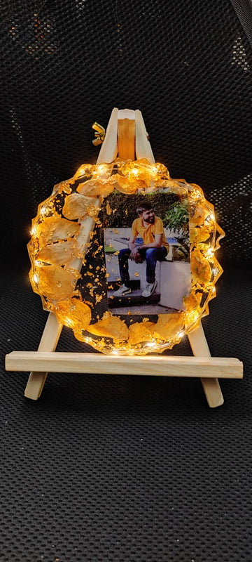 Handcrafted Resin Frame – Personalized Keepsake with Photo & Decorative Accents